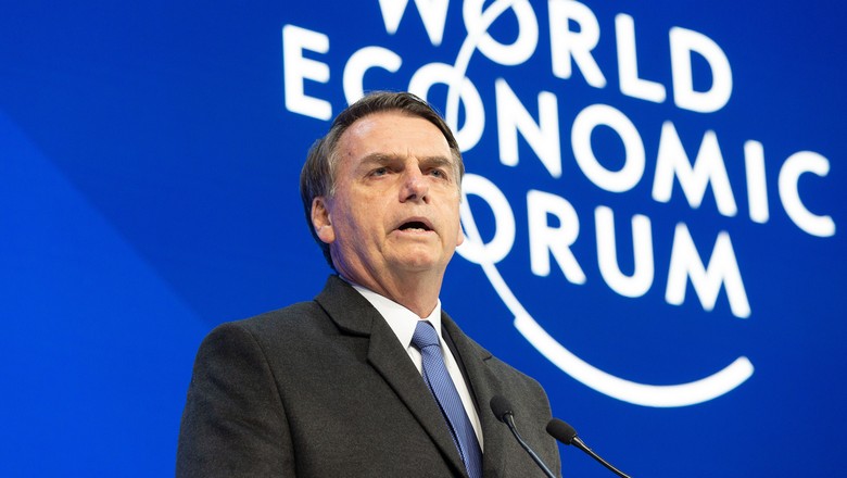 Bolsonaro acerta o passo em Davos, na Suíça